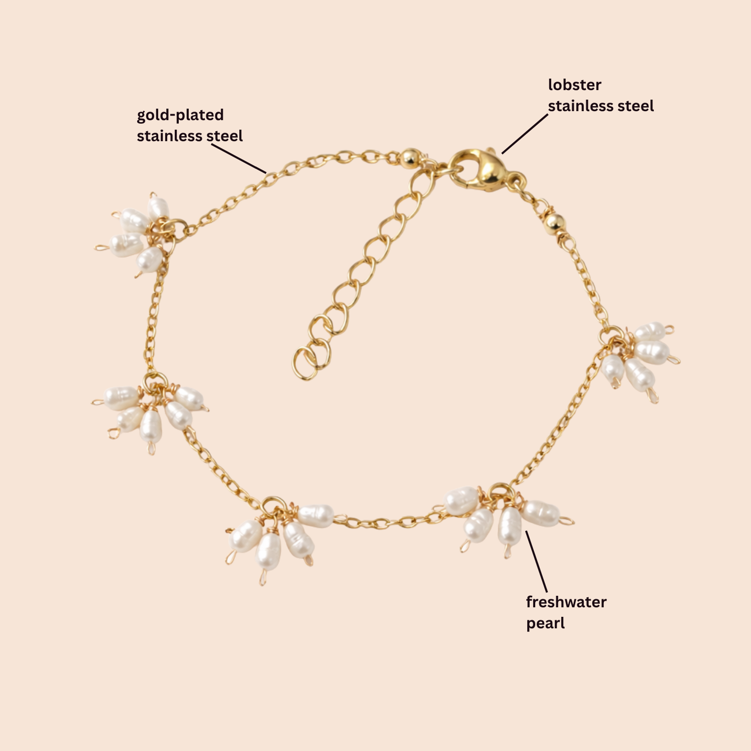 Pearl Cluster Bracelet - Image 2