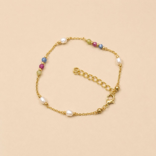 Pearl & Natural Stone Bracelet
