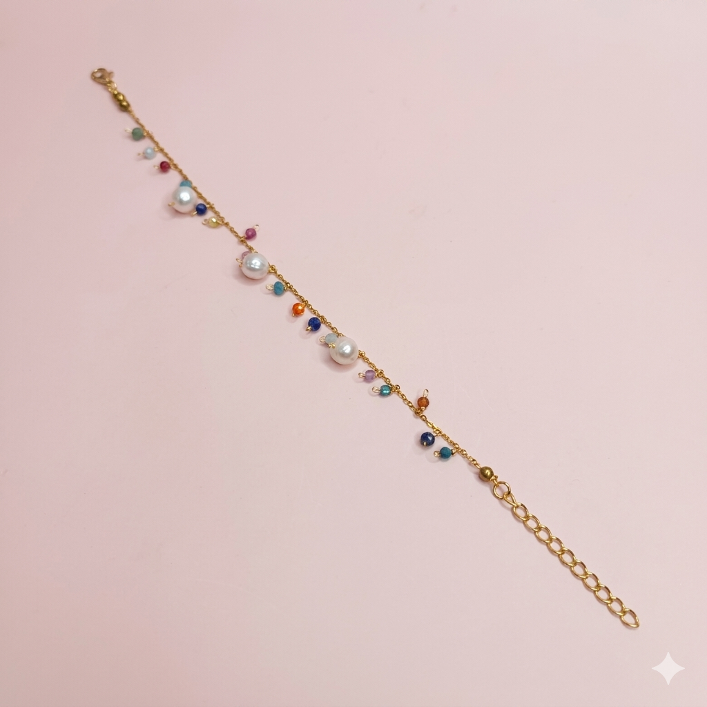 Rainbow stone Charm Bracelet - Image 3