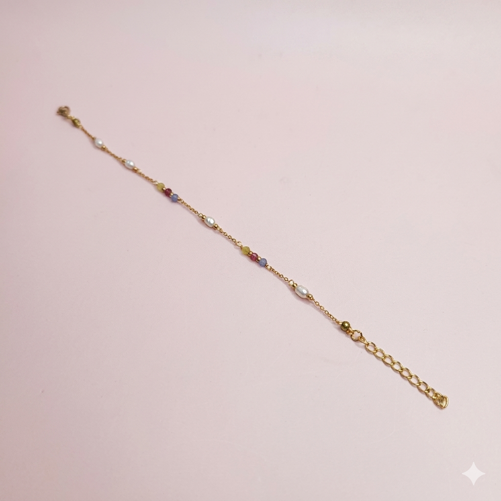 Pearl & Natural Stone Bracelet - Image 4