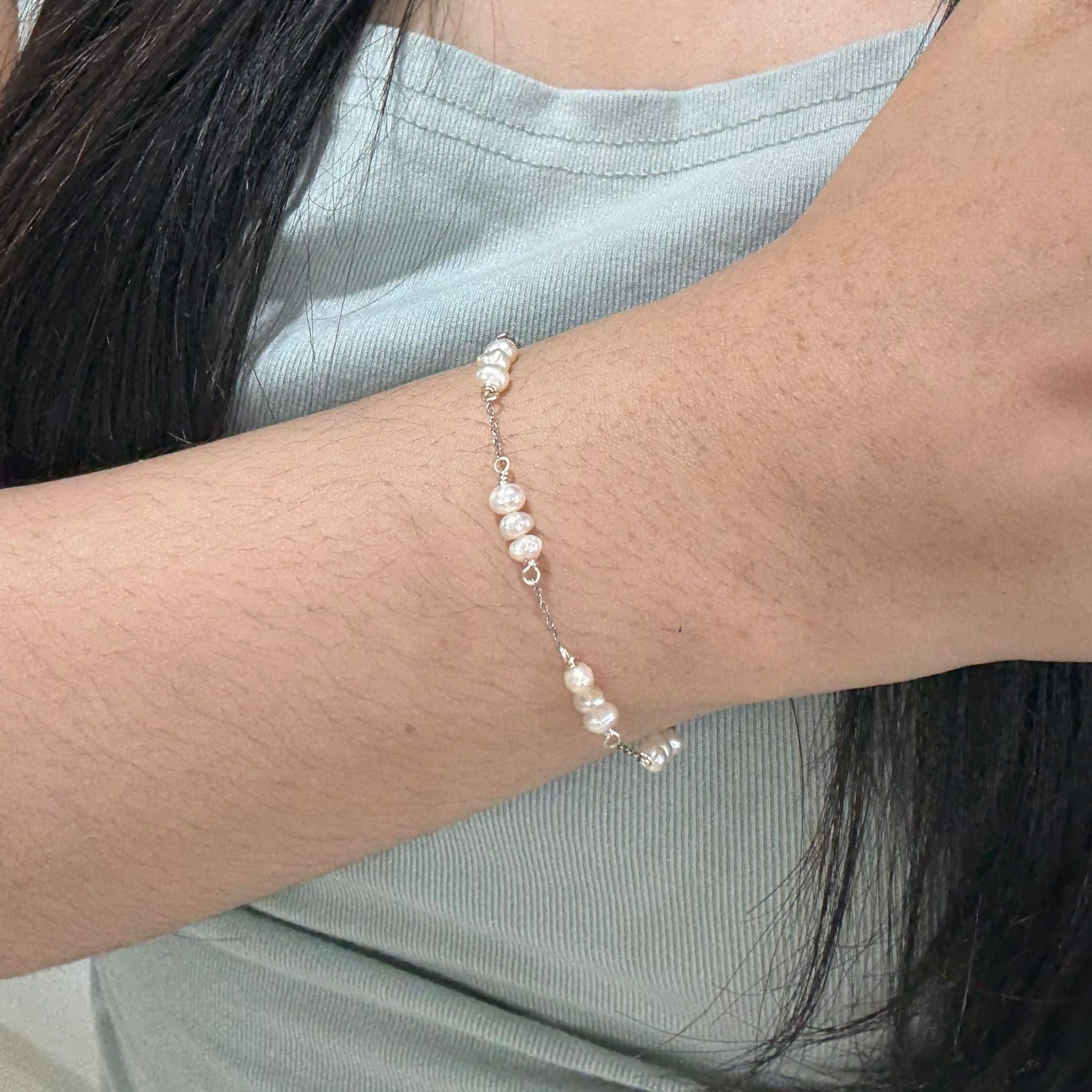 Classic Pearl Station Bracelet - Image 4