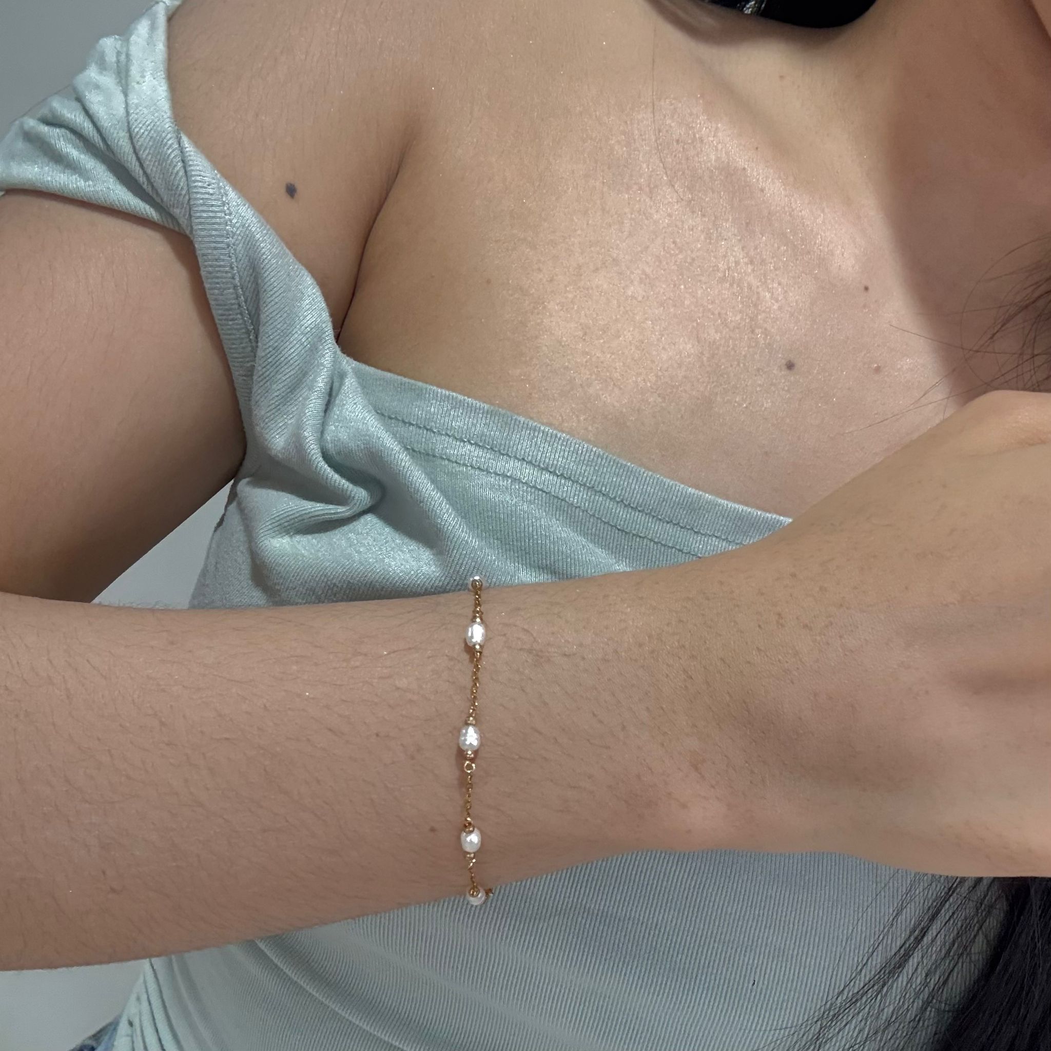Oval Freshwater Pearl Bracelet - Image 3