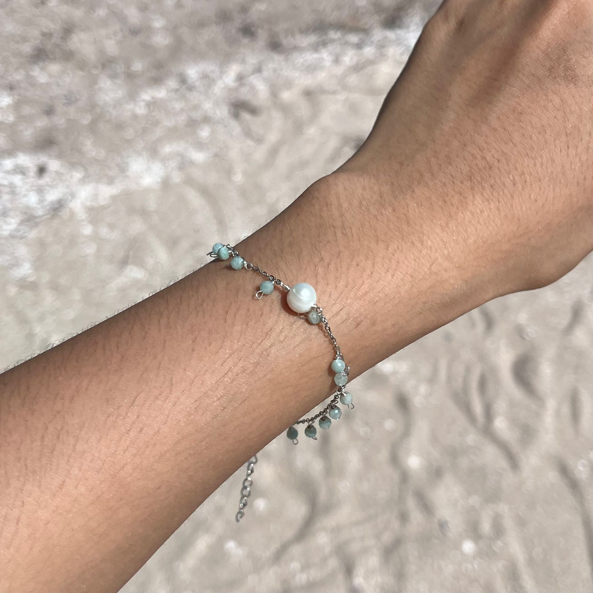 Larimar Pearl Charm Bracelet - Image 5