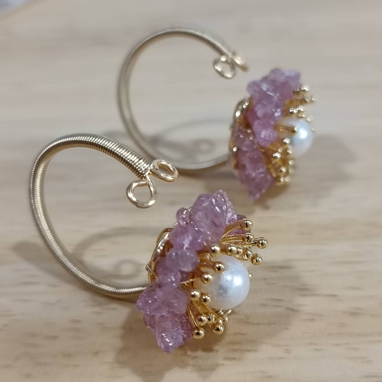 Sunrise Strawberry Quartz adjustable ring - Image 5