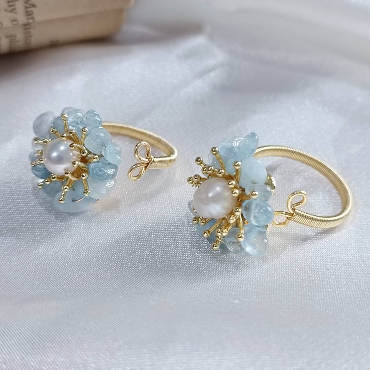 Sunrise Aquamarine adjustable ring - Image 2