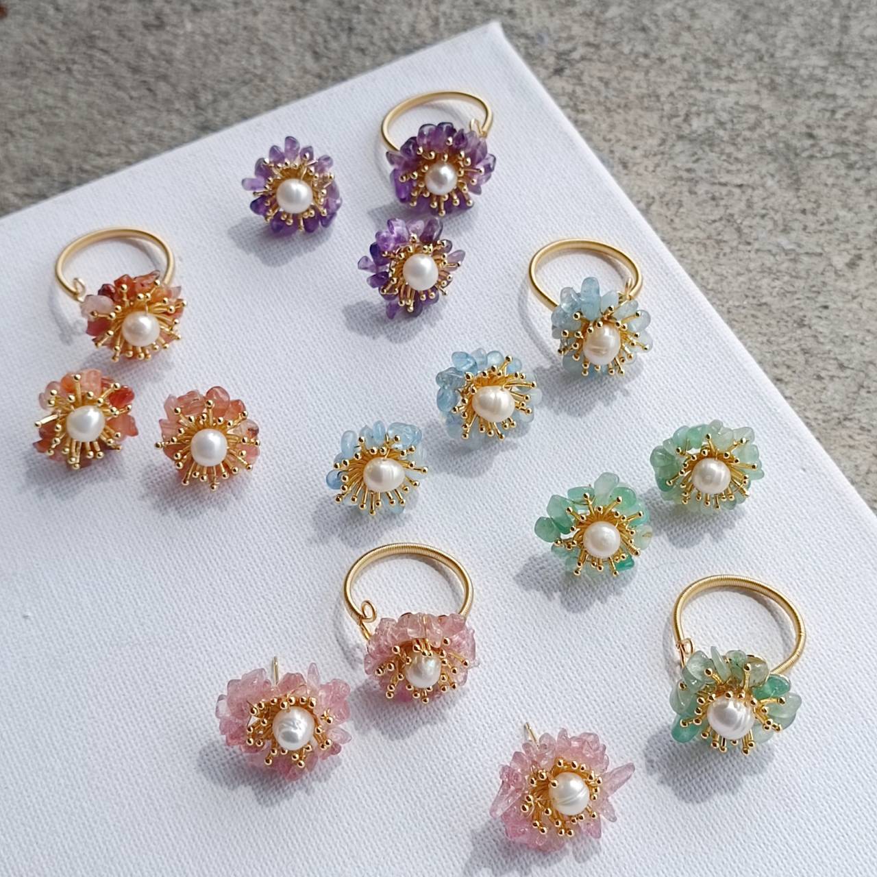 Sunrise Aquamarine adjustable earrings - Image 7