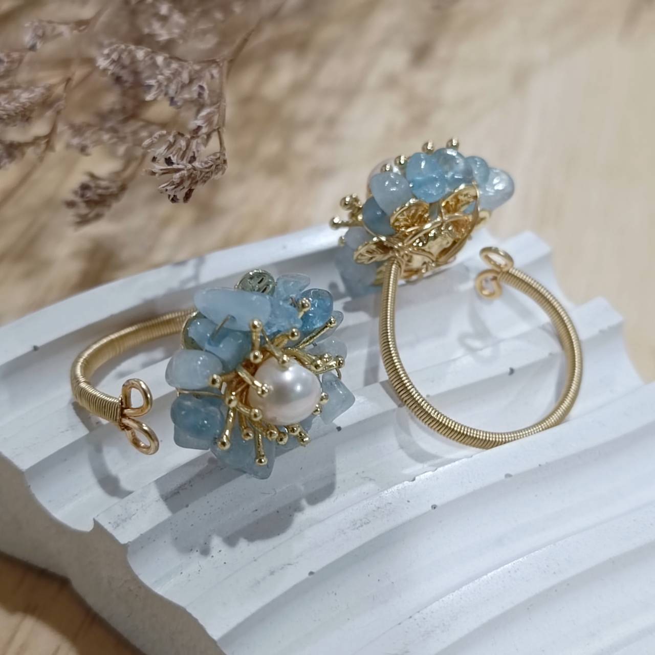 Sunrise Aquamarine adjustable ring - Image 3
