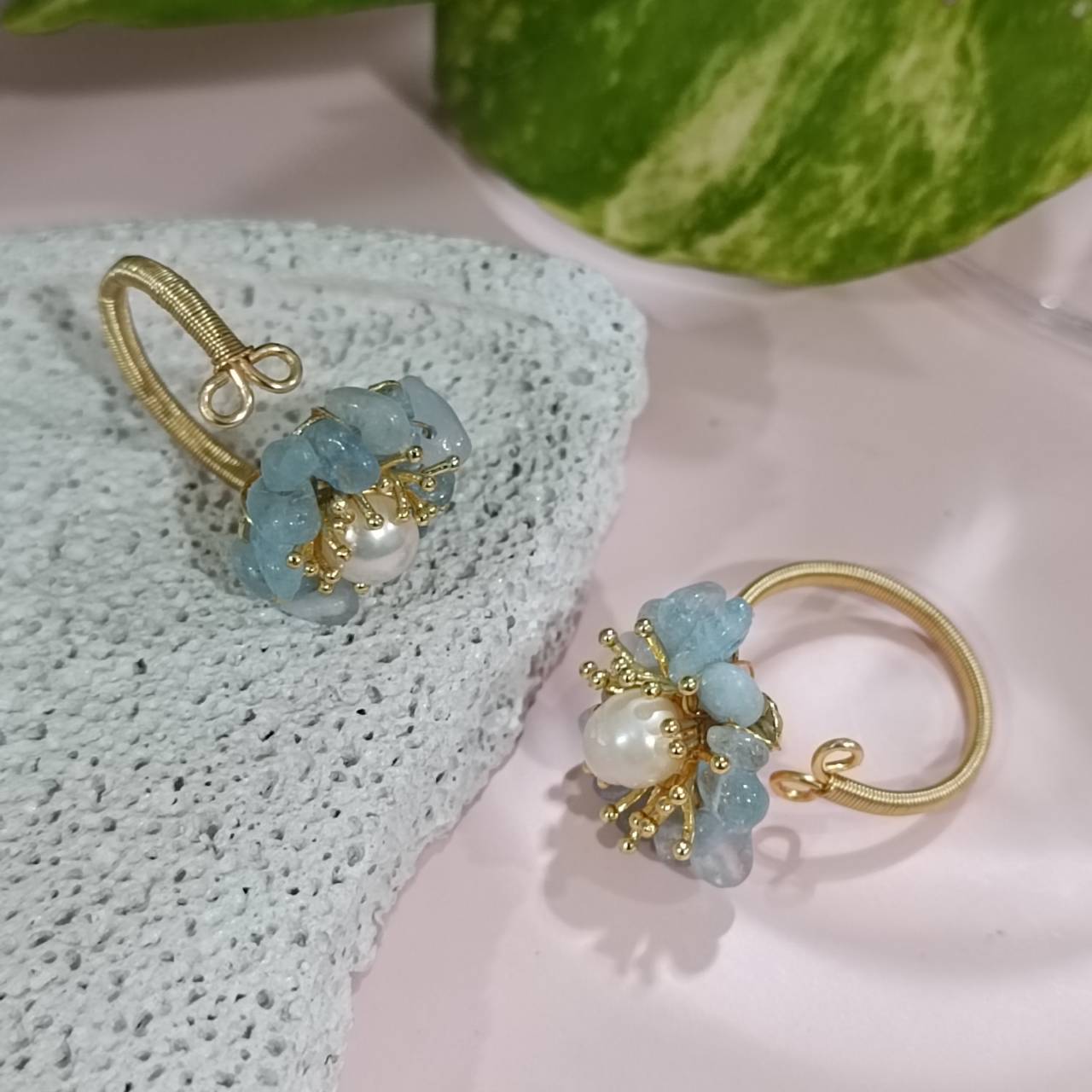 Sunrise Aquamarine adjustable ring - Image 4