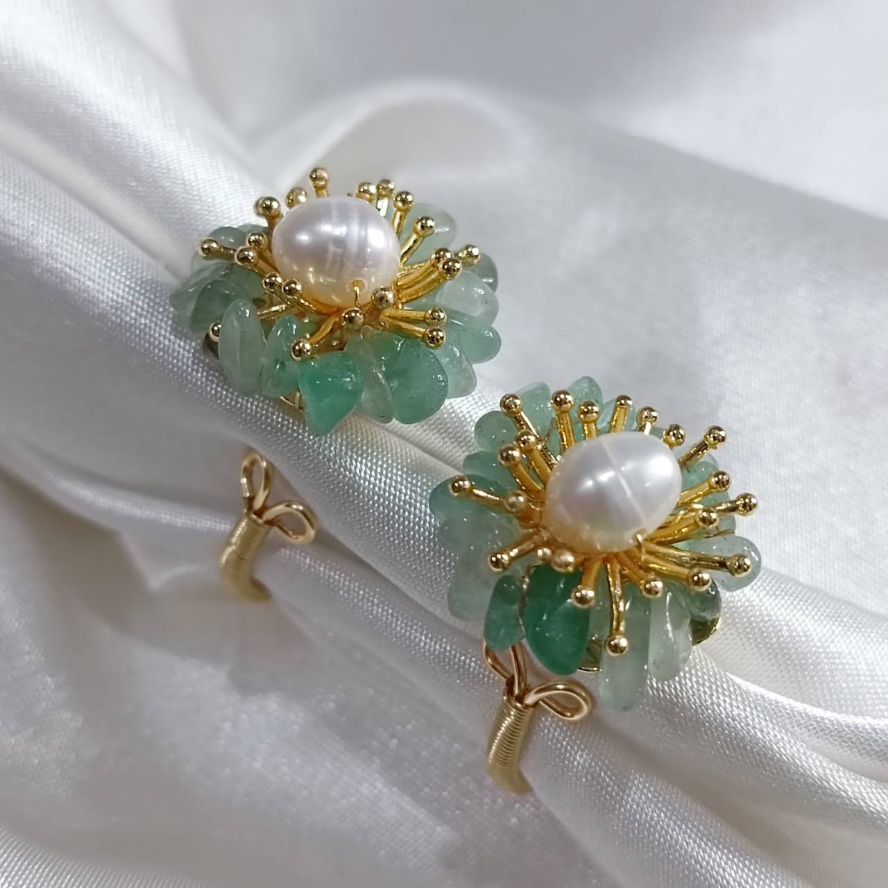 Sunrise Green Aventurine adjustable ring - Image 3