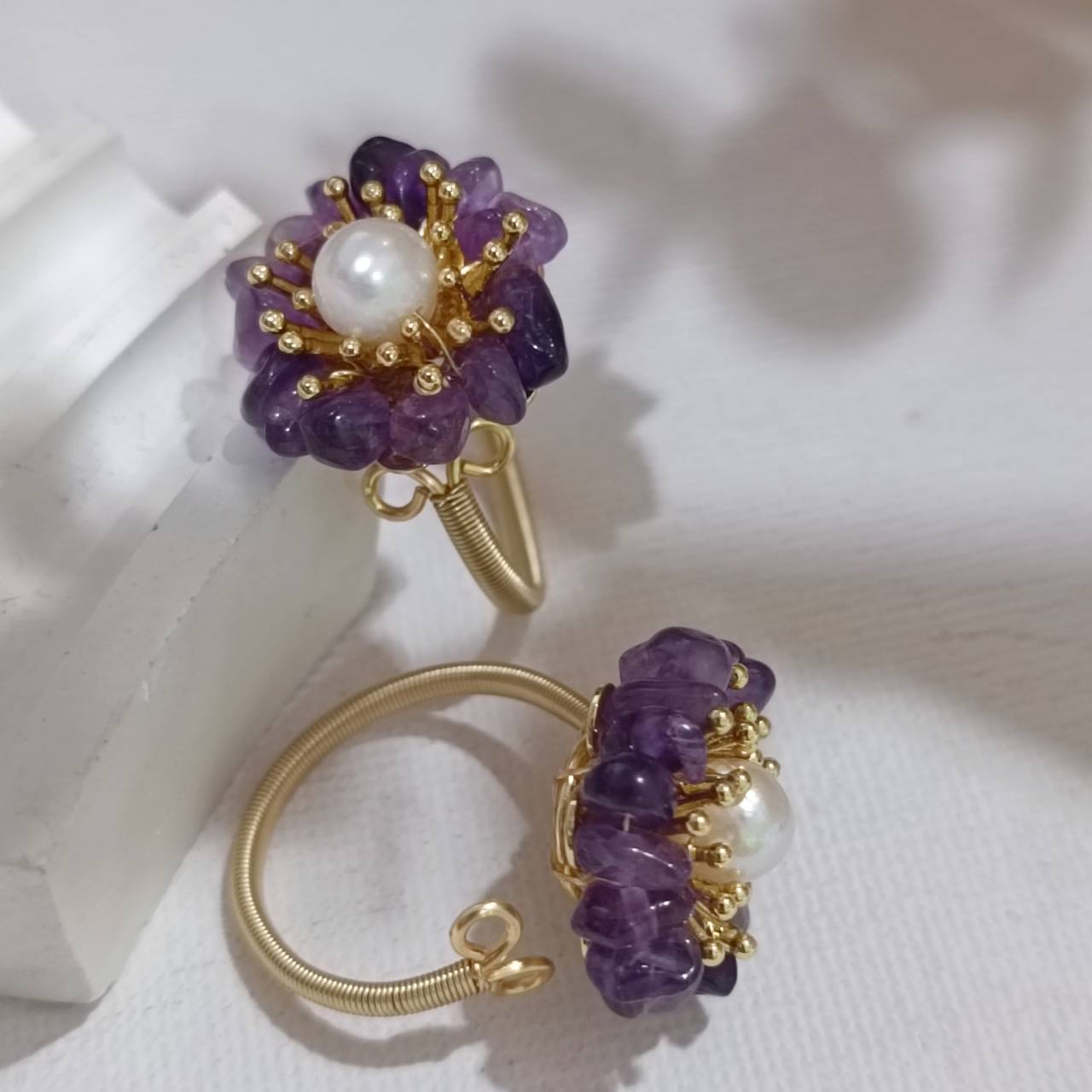 Sunrise Amethyst adjustable ring - Image 4