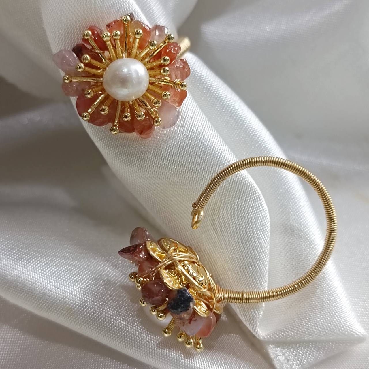 Sunrise Carnelian adjustable ring - Image 2