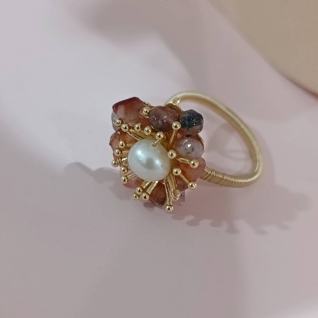 Sunrise Carnelian adjustable ring - Image 5