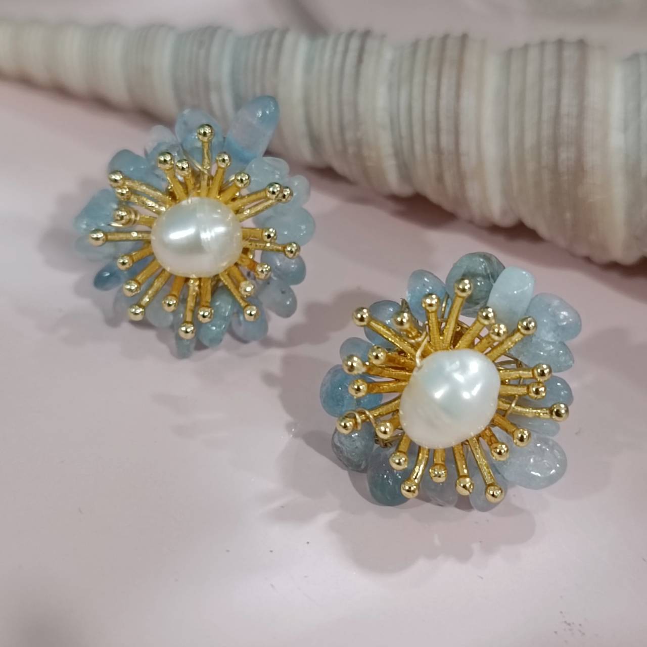 Sunrise Aquamarine adjustable earrings - Image 6