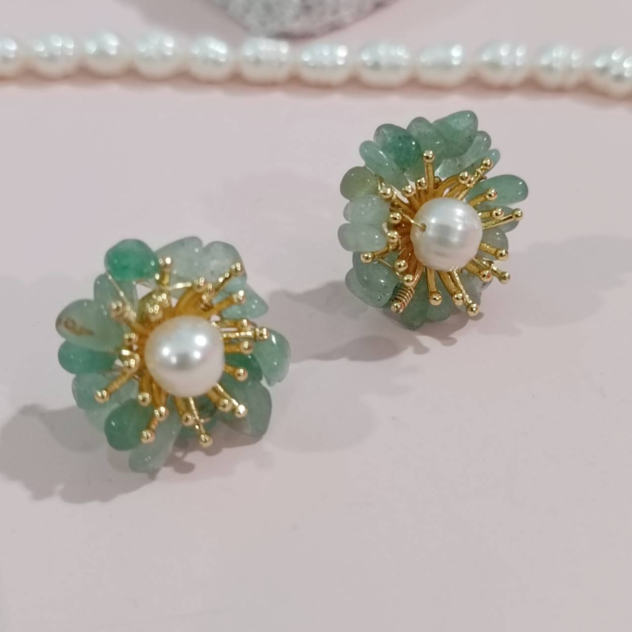Sunrise Green Aventurine adjustable earrings - Image 4