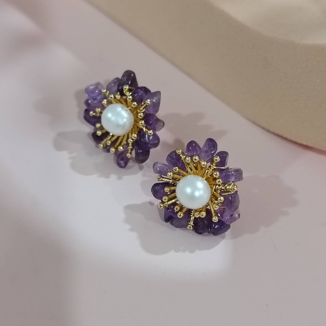Sunrise Amethyst adjustable earrings - Image 5