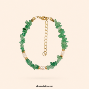 Green Aventurine & Freshwater Pearl Bracelet