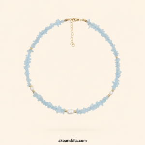 Aquamarine & Freshwater Pearl Necklace