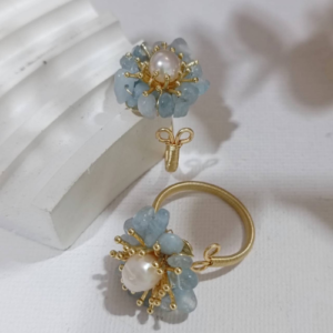 Sunrise Aquamarine adjustable ring