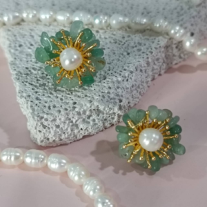 Sunrise Green Aventurine adjustable earrings