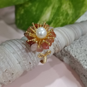 Sunrise Carnelian adjustable ring