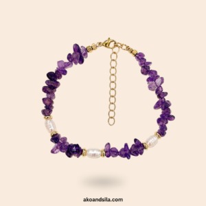 Amethyst & Freshwater Pearl Bracelet