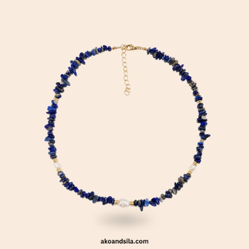 Lapis Lazuli & Freshwater Pearl Necklace