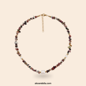 Ocean Jasper & Freshwater Pearl Necklace