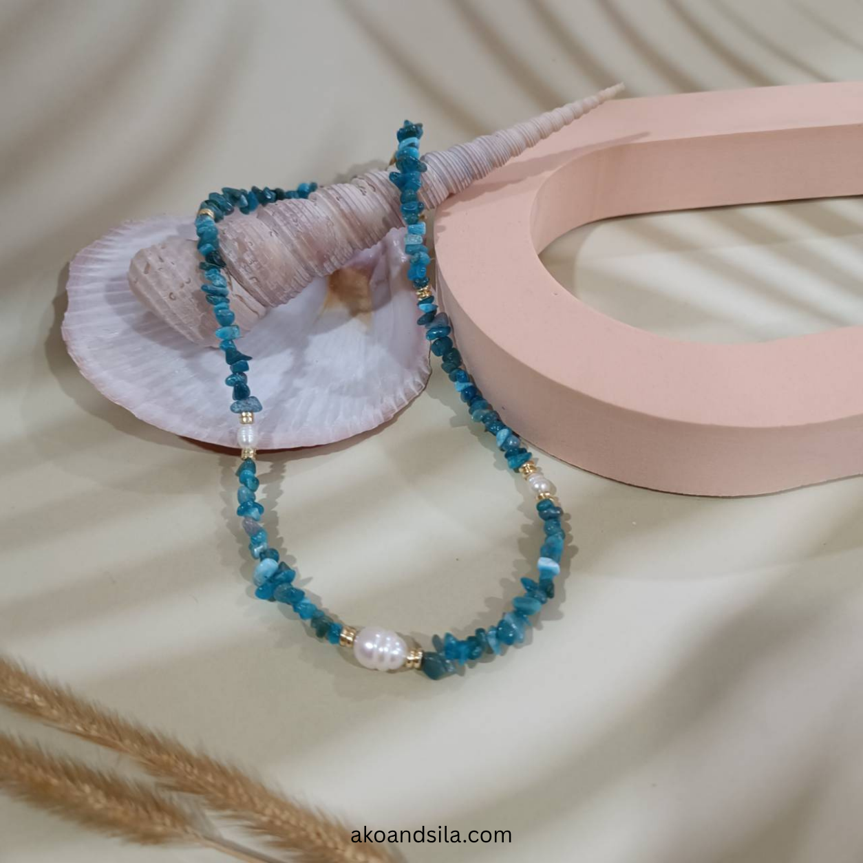Apatite & Freshwater Pearl Necklace - Image 4