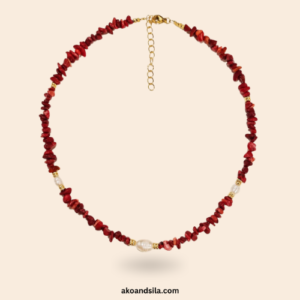 Rouge Coral & Freshwater Pearl Necklace