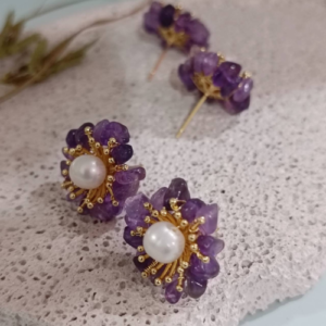 Sunrise Amethyst adjustable earrings