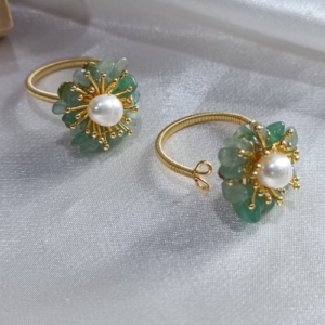Sunrise Green Aventurine adjustable ring