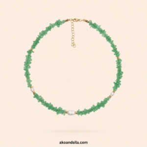 Green Aventurine & Freshwater Pearl Necklace